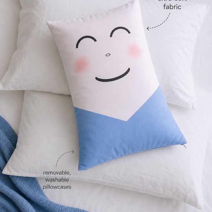 Photo ad — Pilly pillow stack feature shot